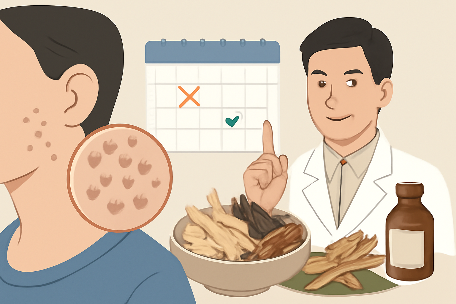 Read more about the article 편평사마귀 치료, 평균 기간과 빠른 호전을 위한 한의학적 접근